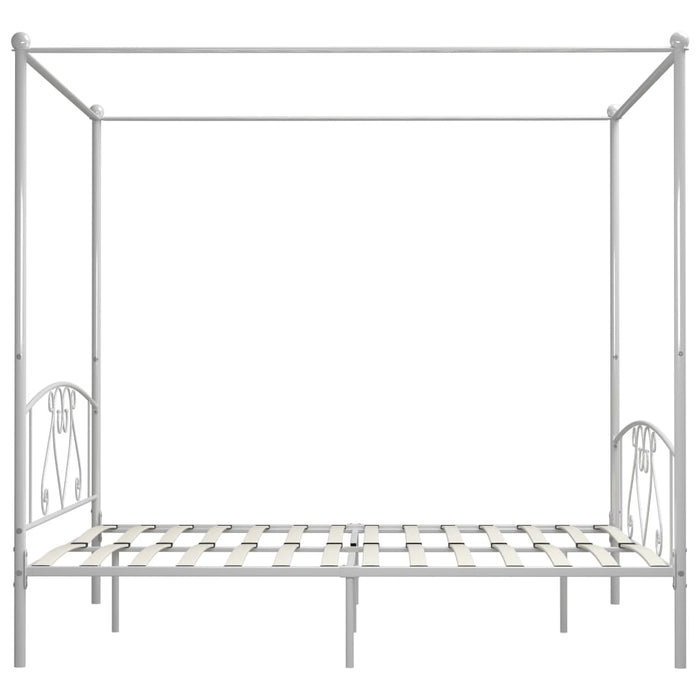 Hemelbedframe metaal wit 180x200 cm