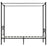 Hemelbedframe metaal zwart 120x200 cm