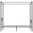 Hemelbedframe metaal grijs 120x200 cm