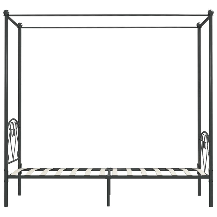 Hemelbedframe metaal grijs 120x200 cm