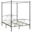 Hemelbedframe metaal grijs 160x200 cm