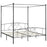 Hemelbedframe metaal grijs 180x200 cm