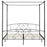 Hemelbedframe metaal grijs 180x200 cm