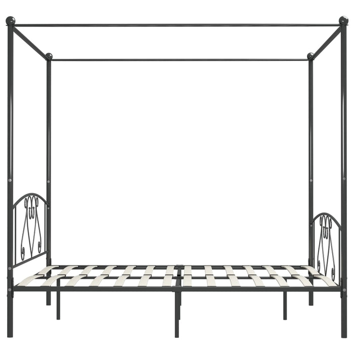 Hemelbedframe metaal grijs 180x200 cm