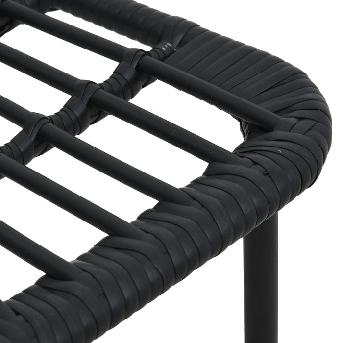 Tuinstoelen 2 st poly rattan zwart