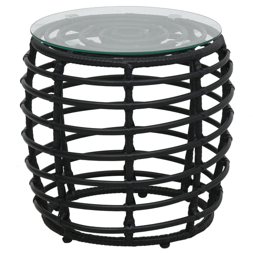 3-delige Bistroset poly rattan zwart