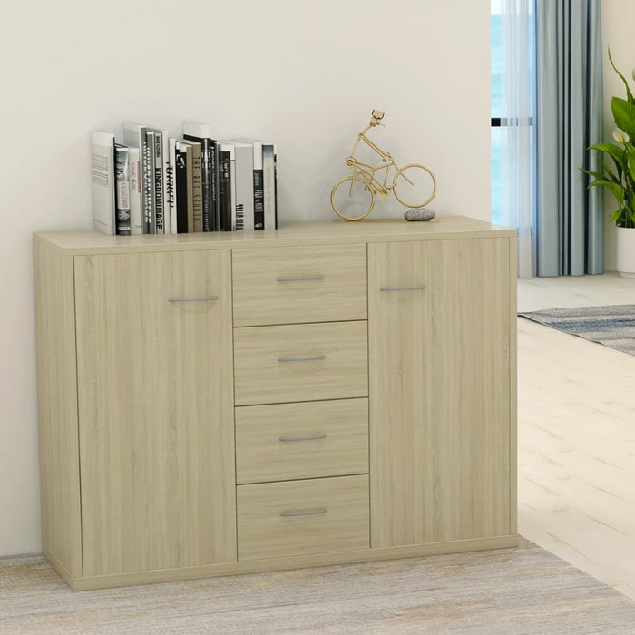 Dressoir 88x30x65 cm spaanplaat sonoma eikenkleurig