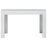 Eettafel 120x60x76 cm spaanplaat hoogglans wit
