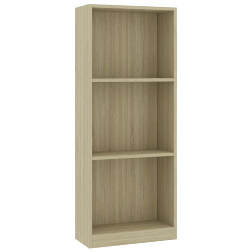 Boekenkast met 3 schappen 40x24x108 cm bewerkt hout sonoma eik