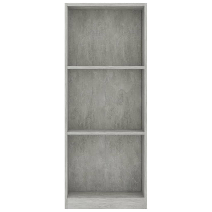 Boekenkast met 3 schappen 40x24x108 cm bewerkt hout betongrijs