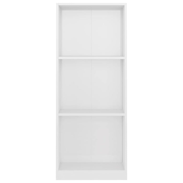 Boekenkast met 3 schappen 40x24x108 cm spaanplaat hoogglans wit