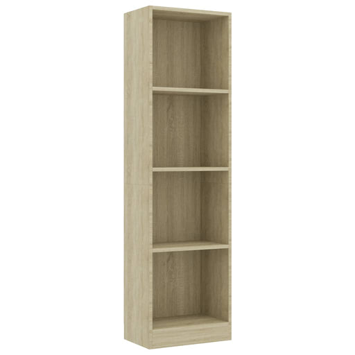 Boekenkast met 4 schappen 40x24x142 cm bewerkt hout sonoma eik