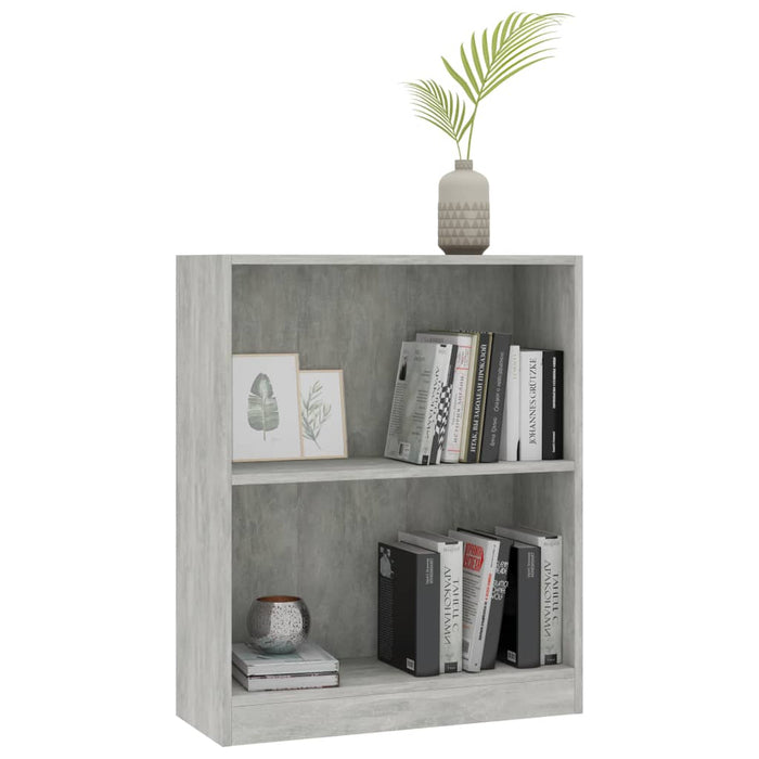 Boekenkast 60x24x74,5 cm bewerkt hout betongrijs