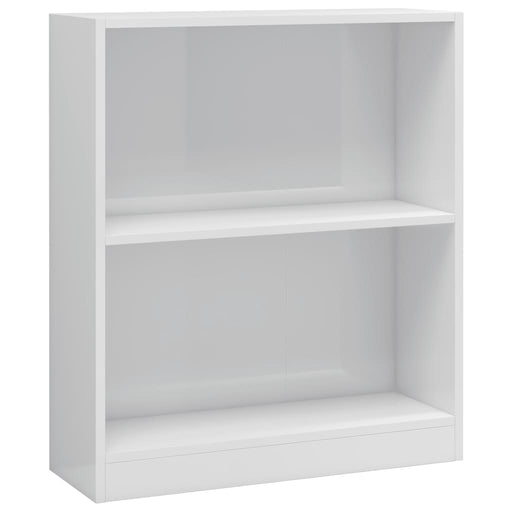 Boekenkast 60x24x74,5 cm bewerkt hout hoogglans wit