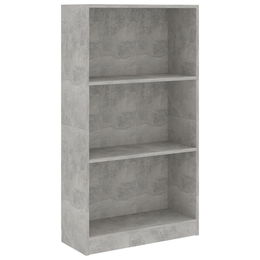 Boekenkast met 3 schappen 60x24x109 cm bewerkt hout betongrijs