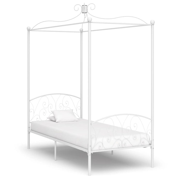 Hemelbedframe metaal wit 90x200 cm