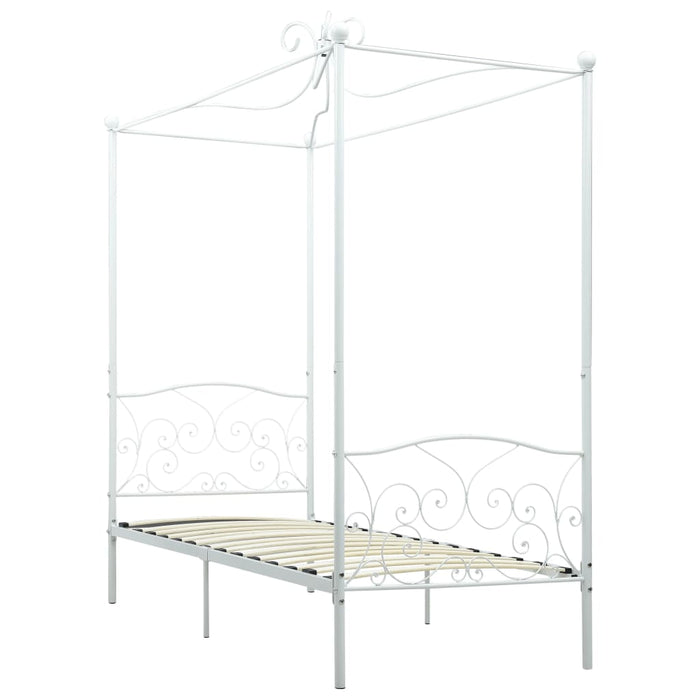 Hemelbedframe metaal wit 90x200 cm