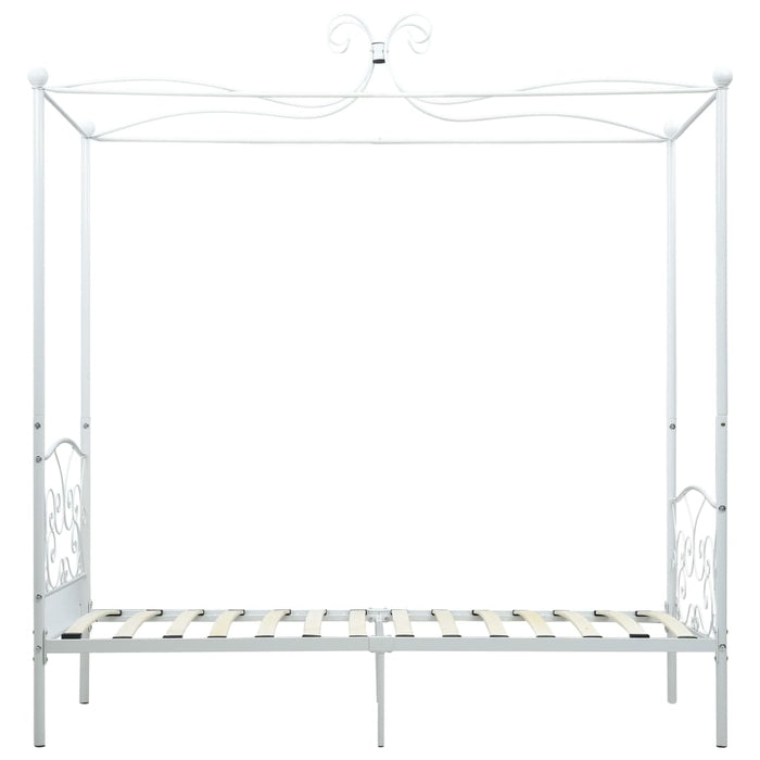 Hemelbedframe metaal wit 90x200 cm