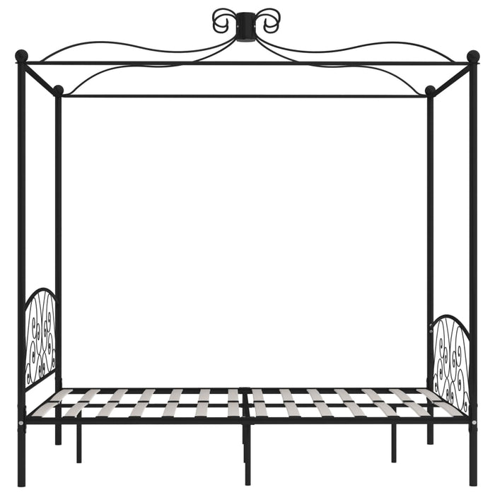 Hemelbedframe metaal zwart 120x200 cm