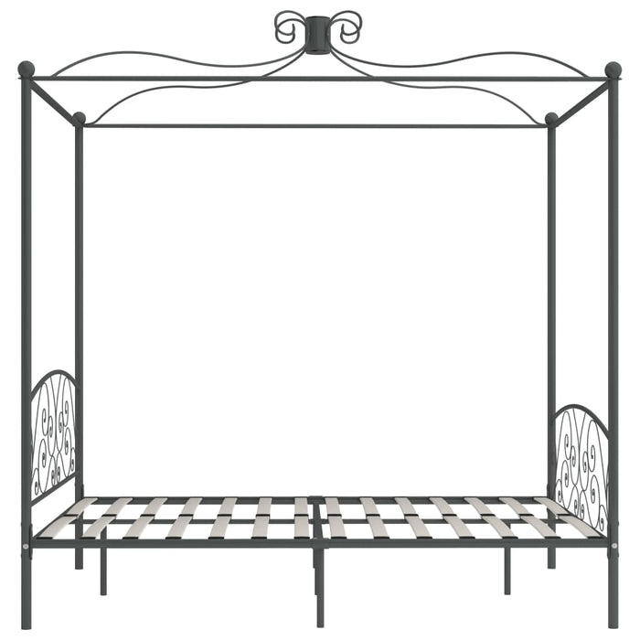 Hemelbedframe metaal grijs 160x200 cm