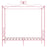 Hemelbedframe metaal roze 90x200 cm