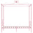 Hemelbedframe metaal roze 100x200 cm