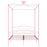 Hemelbedframe metaal roze 120x200 cm