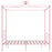Hemelbedframe metaal roze 140x200 cm
