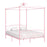 Hemelbedframe metaal roze 160x200 cm