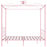 Hemelbedframe metaal roze 160x200 cm