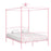 Hemelbedframe metaal roze 180x200 cm