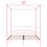 Hemelbedframe metaal roze 180x200 cm