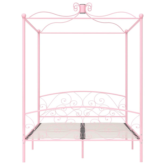 Hemelbedframe metaal roze 180x200 cm