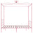 Hemelbedframe metaal roze 180x200 cm