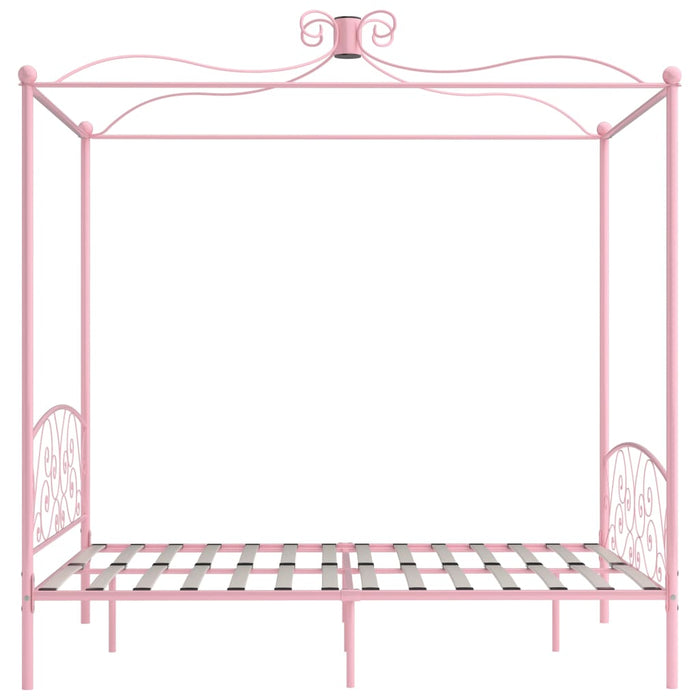 Hemelbedframe metaal roze 180x200 cm