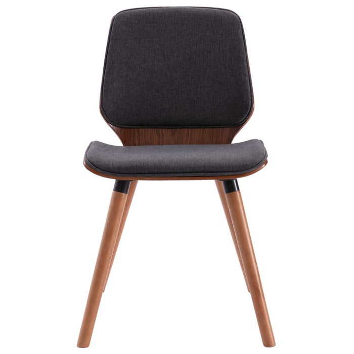 Eetkamerstoelen 2 st stof grijs