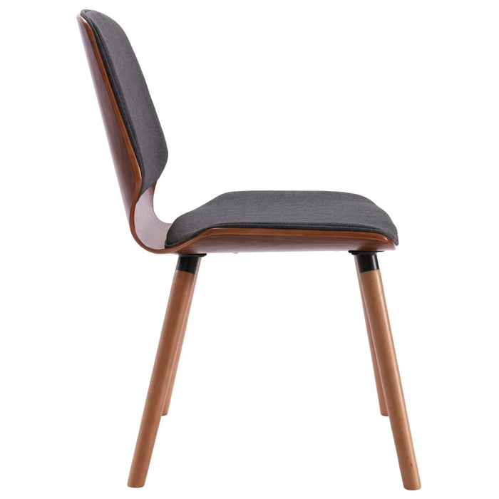 Eetkamerstoelen 2 st stof grijs