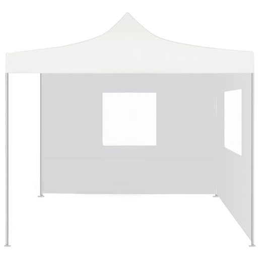 Partytent met 2 zijwanden inklapbaar 3x3 m staal wit