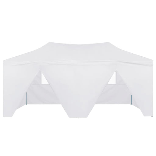 Partytent met 4 zijwanden inklapbaar 3x6 m staal wit