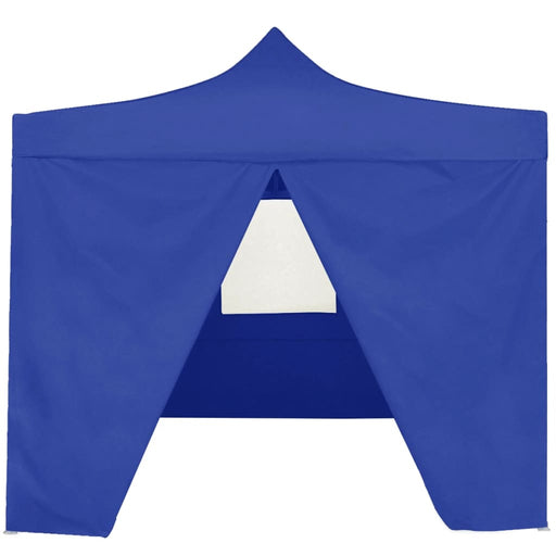 Partytent met 4 zijwanden inklapbaar 2x2 m staal blauw