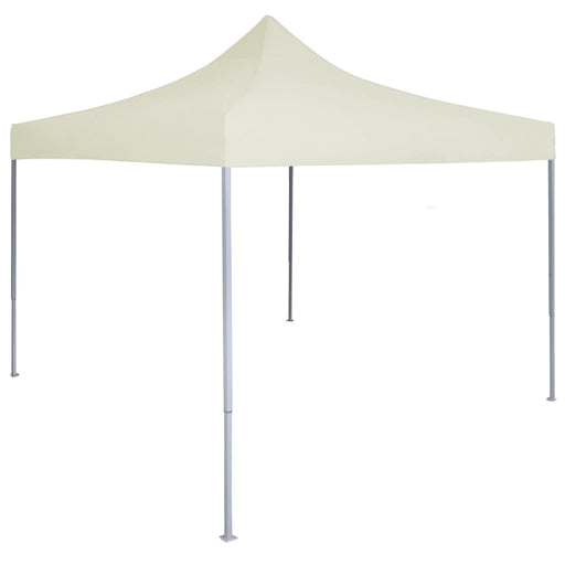 Partytent professioneel inklapbaar 2x2 m staal crème