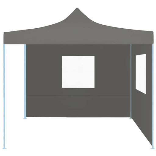 Partytent met 2 zijwanden inklapbaar 2x2 m staal antraciet