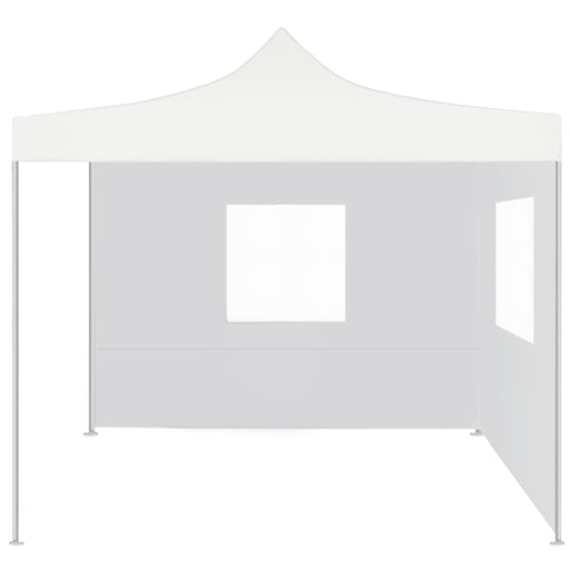 Partytent met 2 zijwanden inklapbaar 2x2 m staal wit