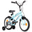 Kinderfiets 14 inch zwart en blauw