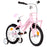 Kinderfiets met voordrager 14 inch wit en roze