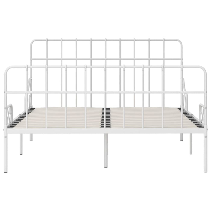 Bedframe met lattenbodem metaal wit 120x200 cm