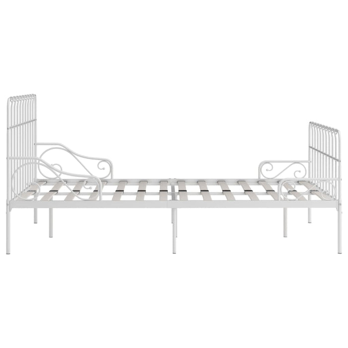 Bedframe met lattenbodem metaal wit 120x200 cm