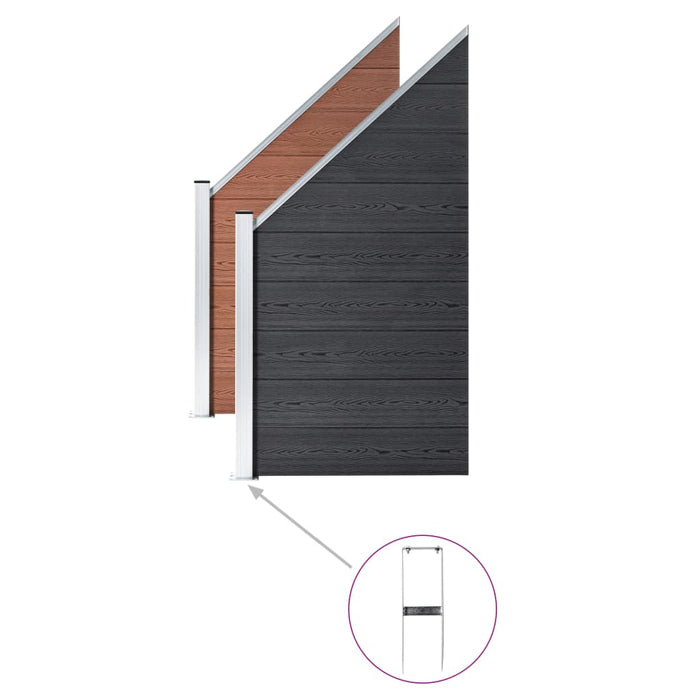 Grondpinnen voor HKC schutting 2 st 40 cm staal