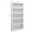 Boekenkast 5 schappen 80x24x175 cm bewerkt hout hoogglans wit