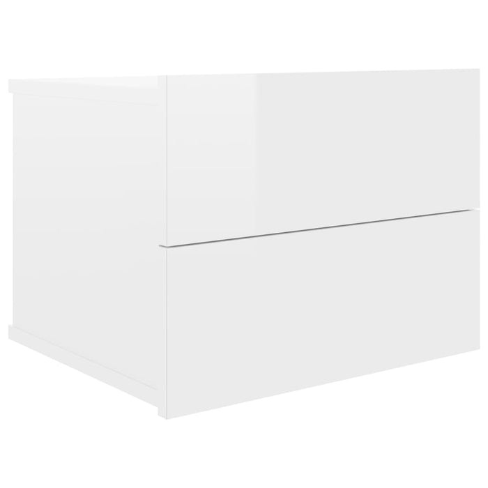 Nachtkastjes 2 st 40x30x30 cm spaanplaat hoogglans wit